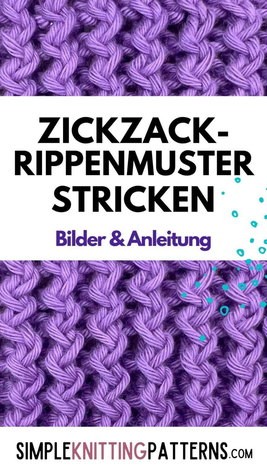 ZickZackRippenmuster stricken (Strickmuster & Anleitung)