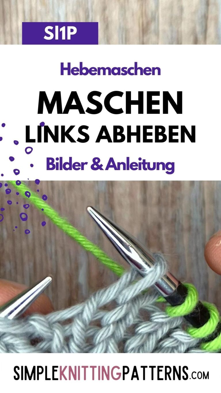 Masche links abheben (1M li abh)